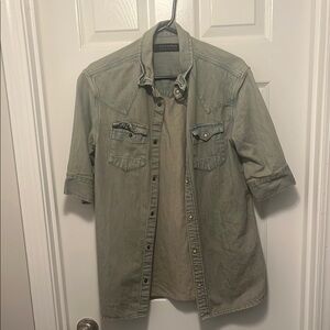 Denim Button-Up Shirt